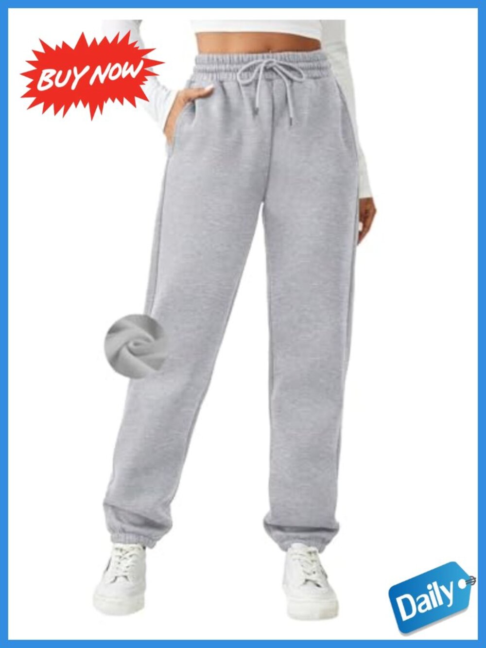 Fleece Lined Sweatpants Winter Joggers Athletic Pants Warm Trousers Pockets